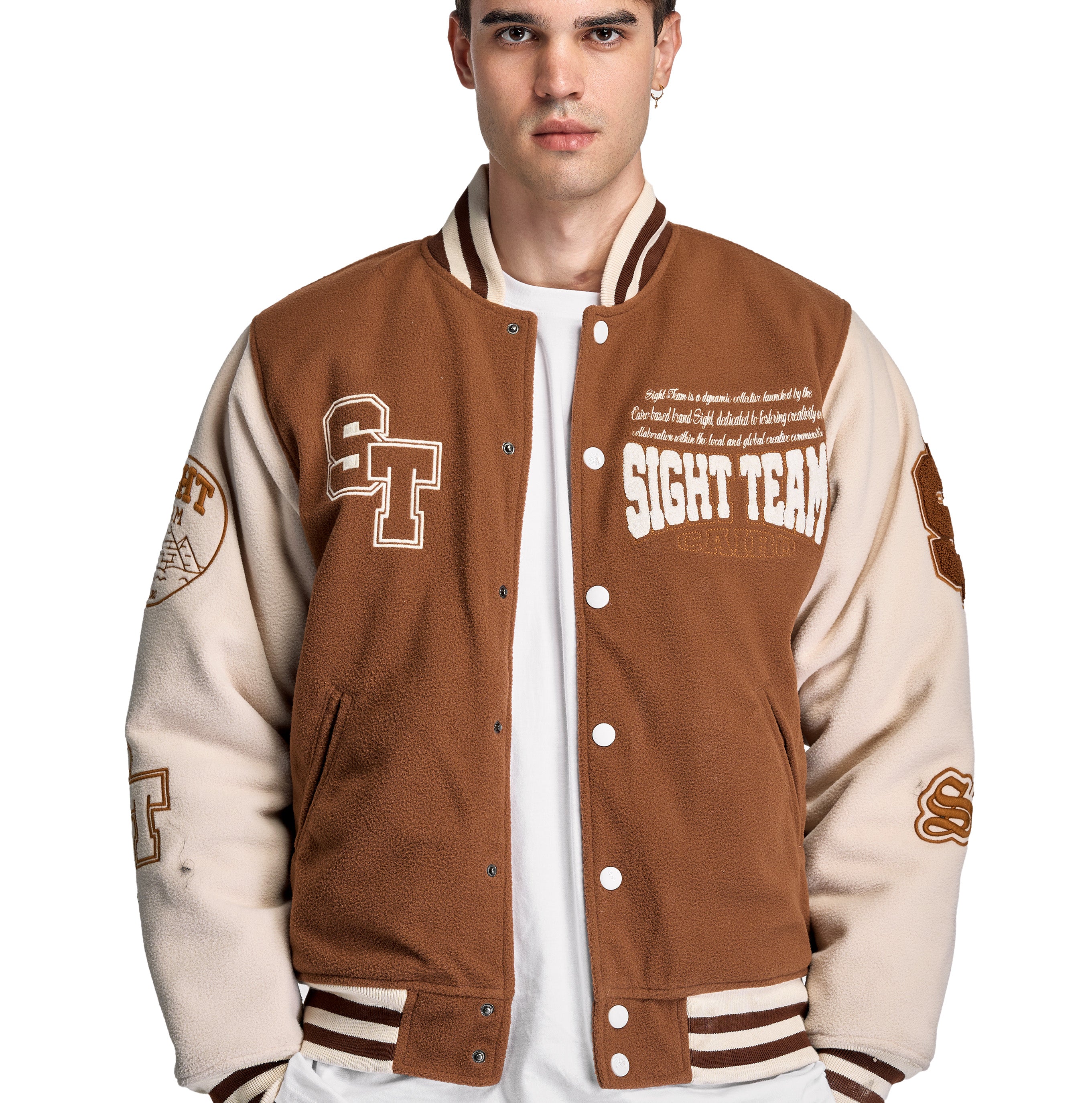 SIGHT Team Brown Varsity Jacket