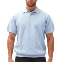 Knitted Baby Blue Polo