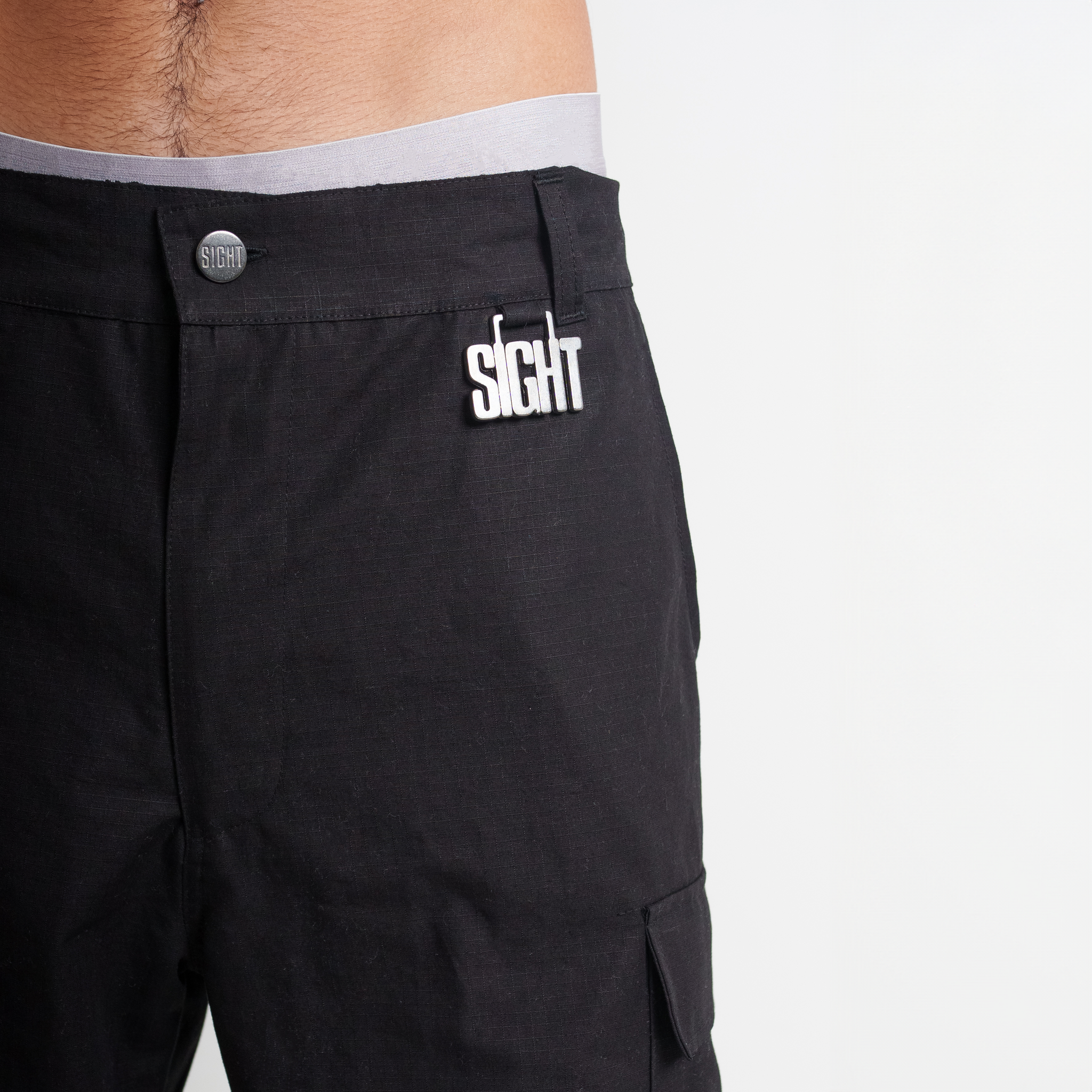 Black Ripstop Cargo Pants