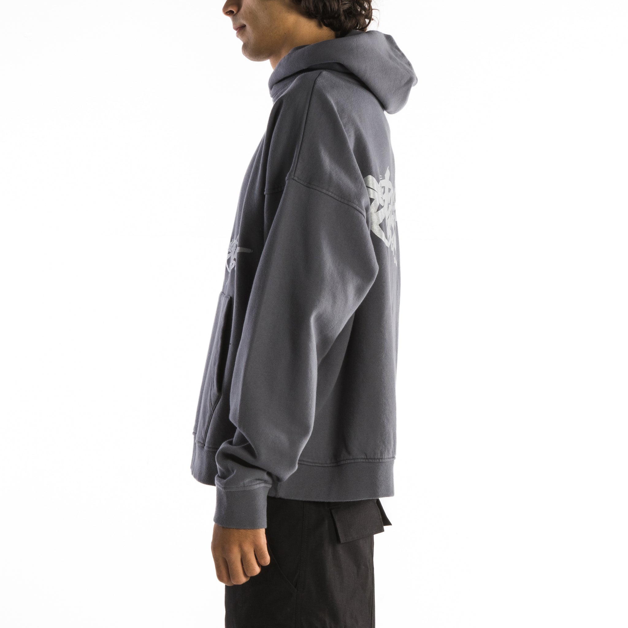 TOXIK Metallic "Icon" Graphic Charcoal Hoodie