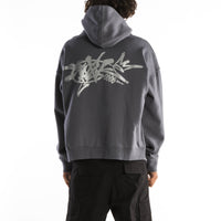 TOXIK Metallic "Icon" Graphic Charcoal Hoodie