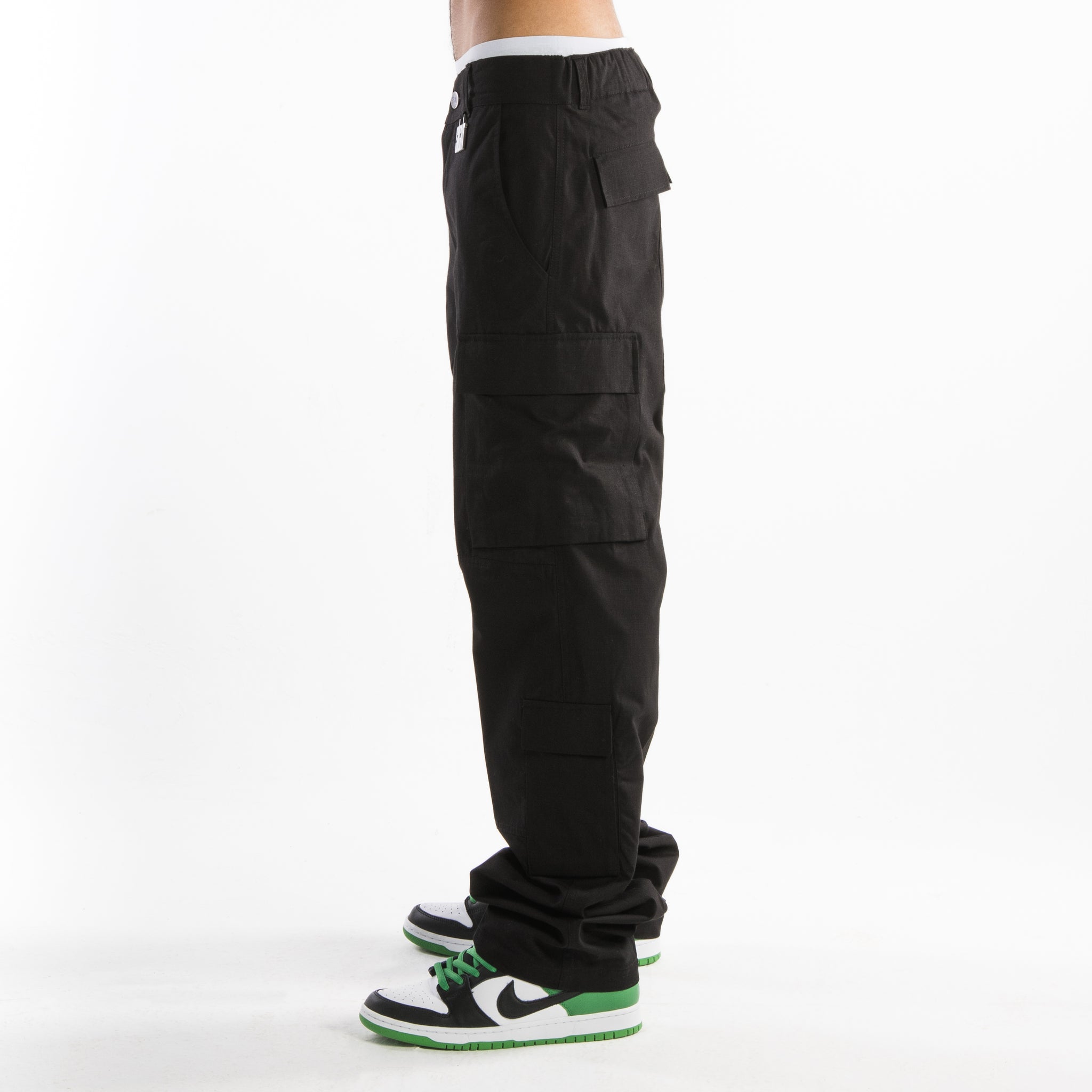 Black Ripstop Cargo Pants