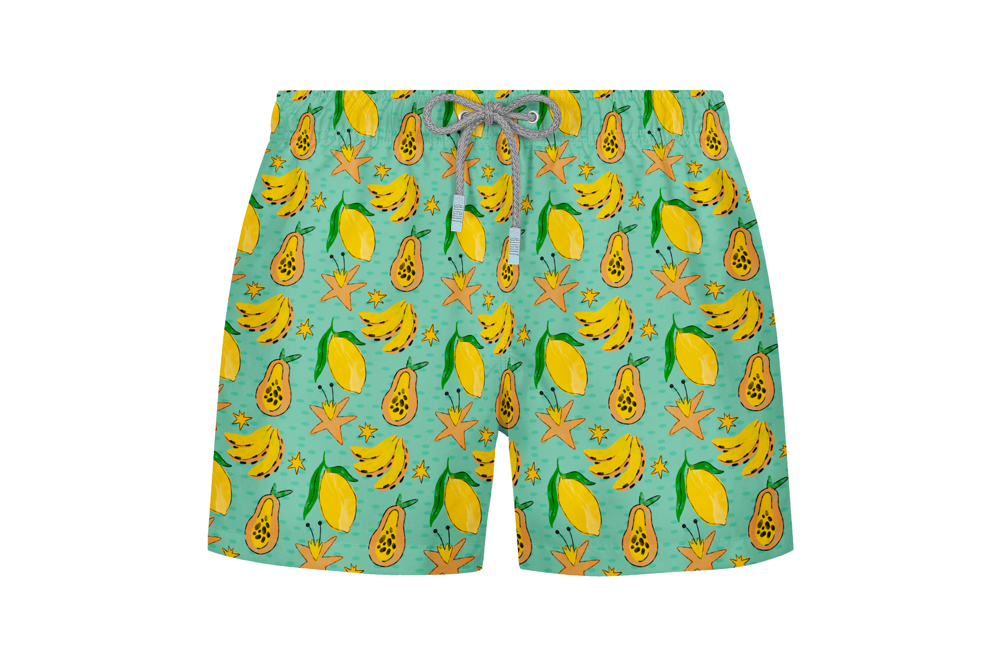 Yellow Fruit Summer Swim Shorts