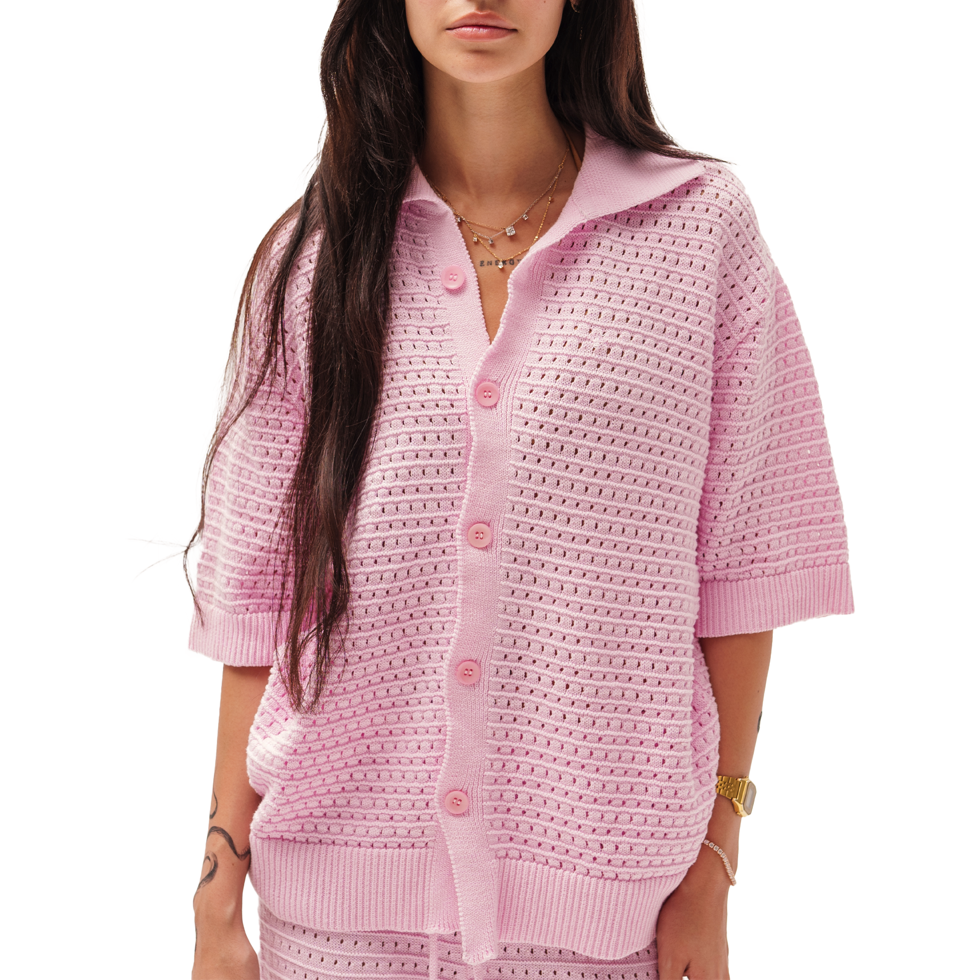 Crochet Pink Shirt