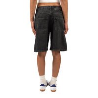 Long Black Women Denim Shorts