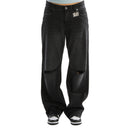 Low Waist "Black Knee" Women Jeans