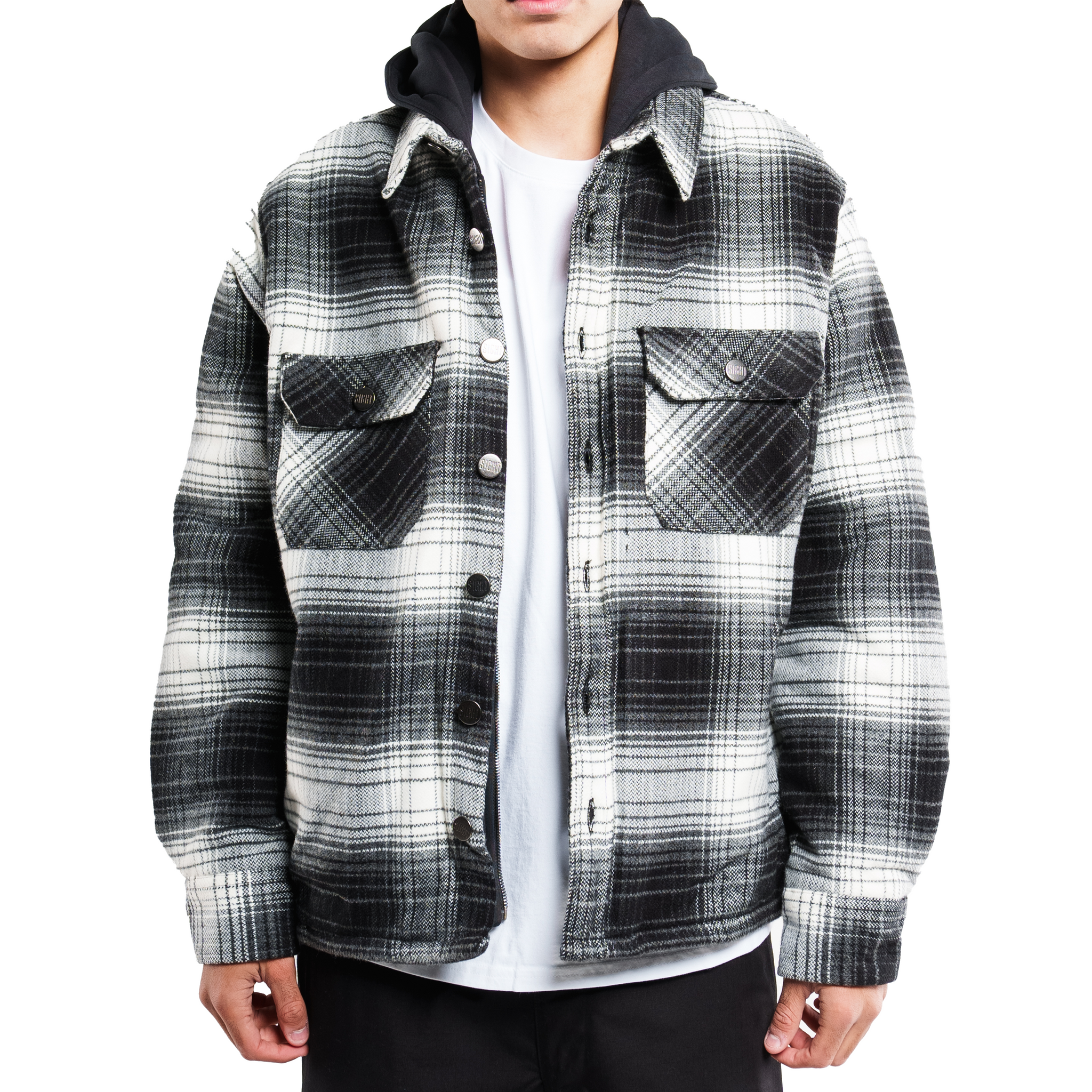 Double Layered Plaid Jacket