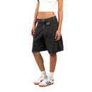 Long Black Women Denim Shorts