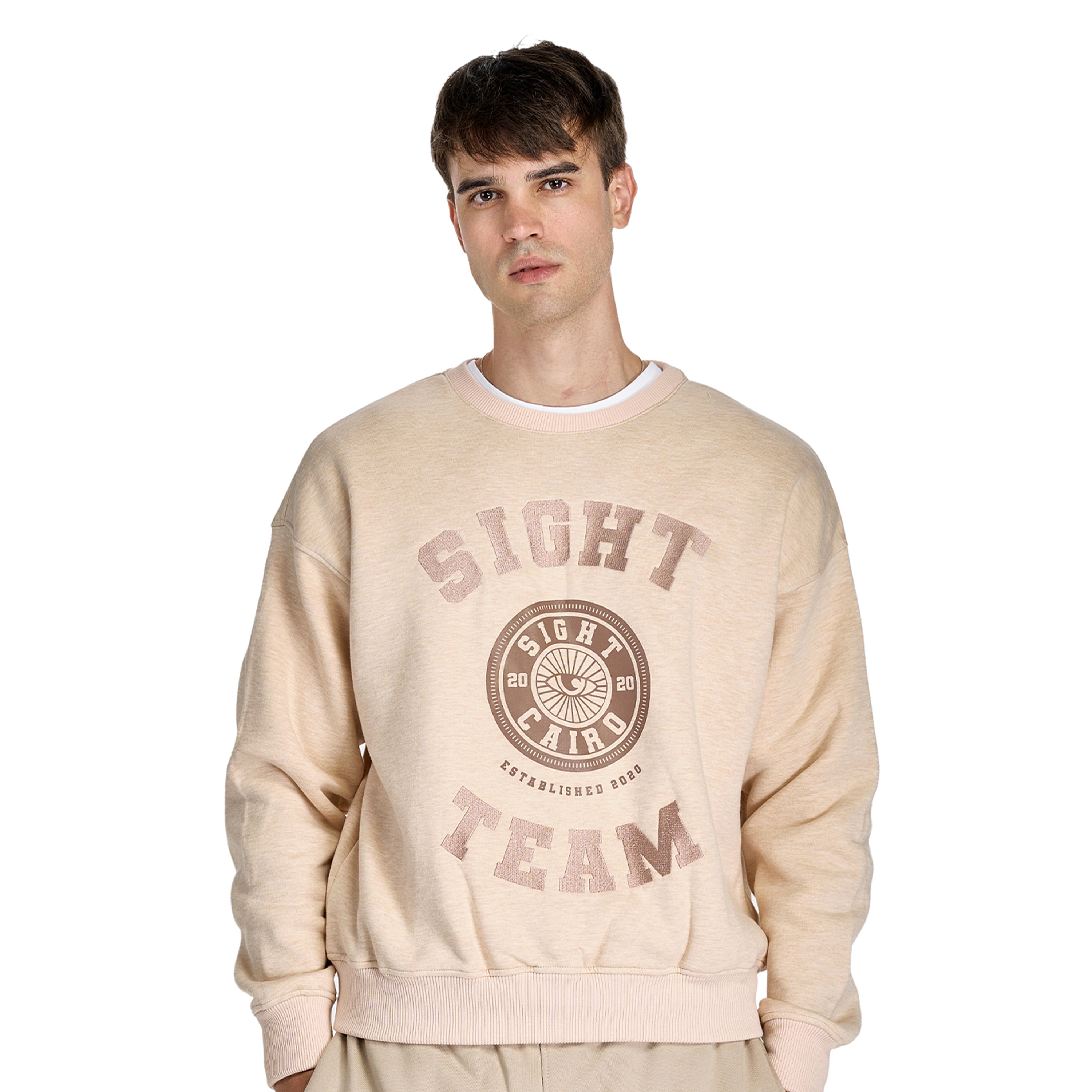 Beige X Beige "SIGHT Team" Crewneck