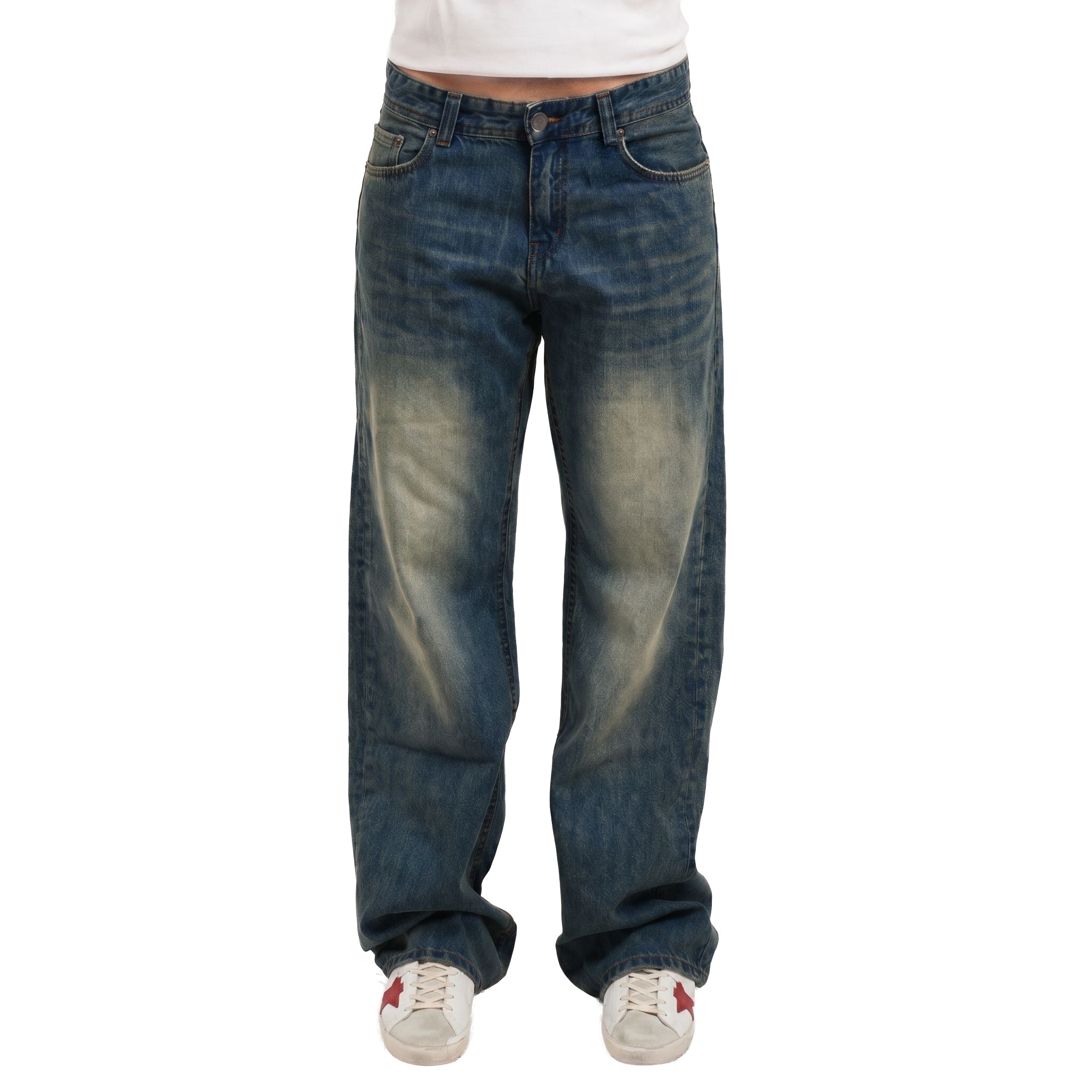 Low Waist "Aged Teal" Women Jeans