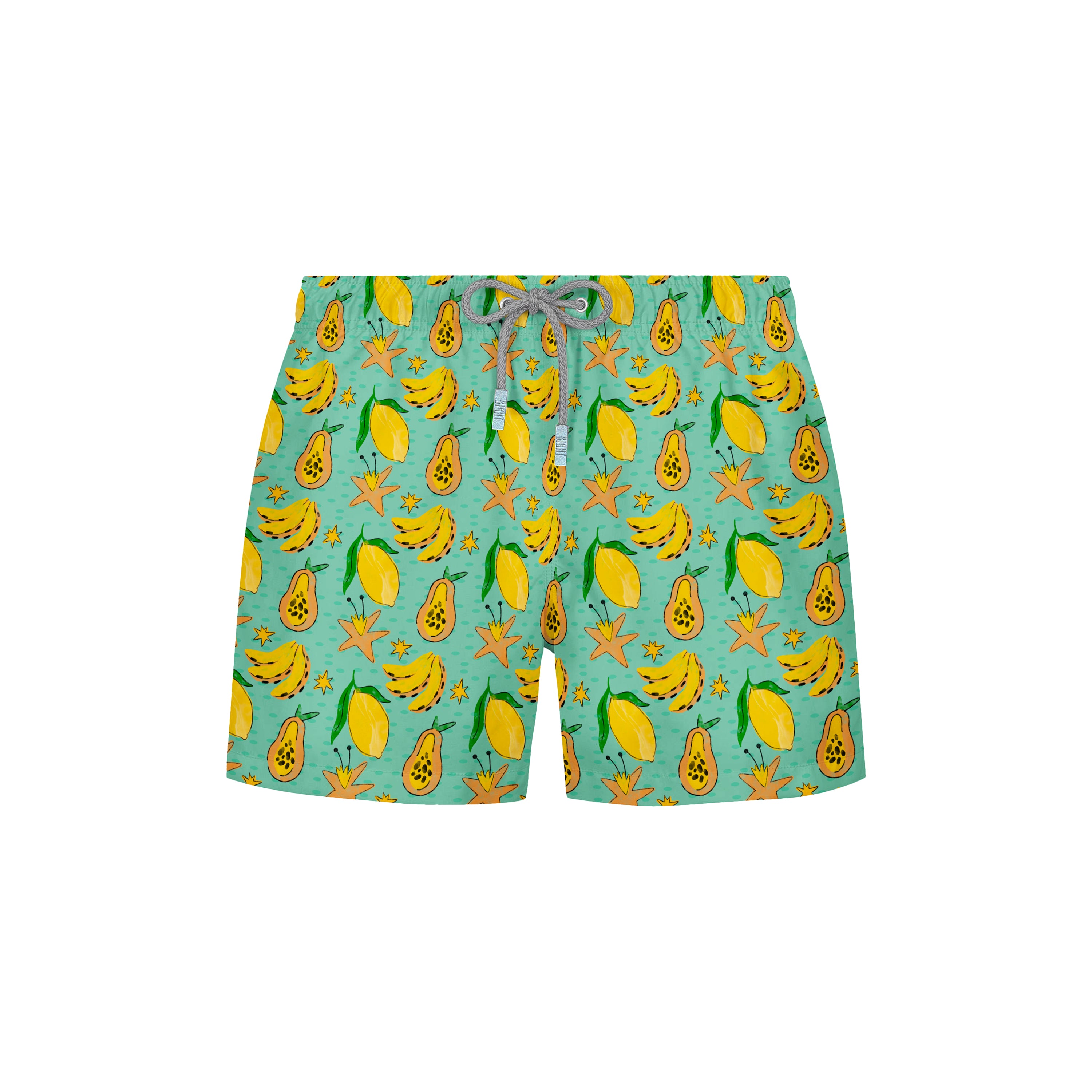 Yellow Fruit Summer Swim Shorts